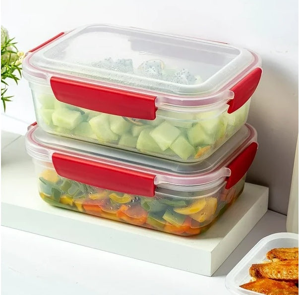 5-Pack Stackable Food Storage Containers - Airtight & Leakproof Set with Snap-Lock Lids for Meal Prep and Pantry