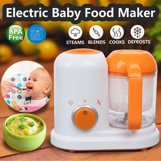 Smart 5-in-1 Baby Food Processor & Milk Warmer – Automatic Cooking Blender with Steamer and Constant Temperature Bottle Heater