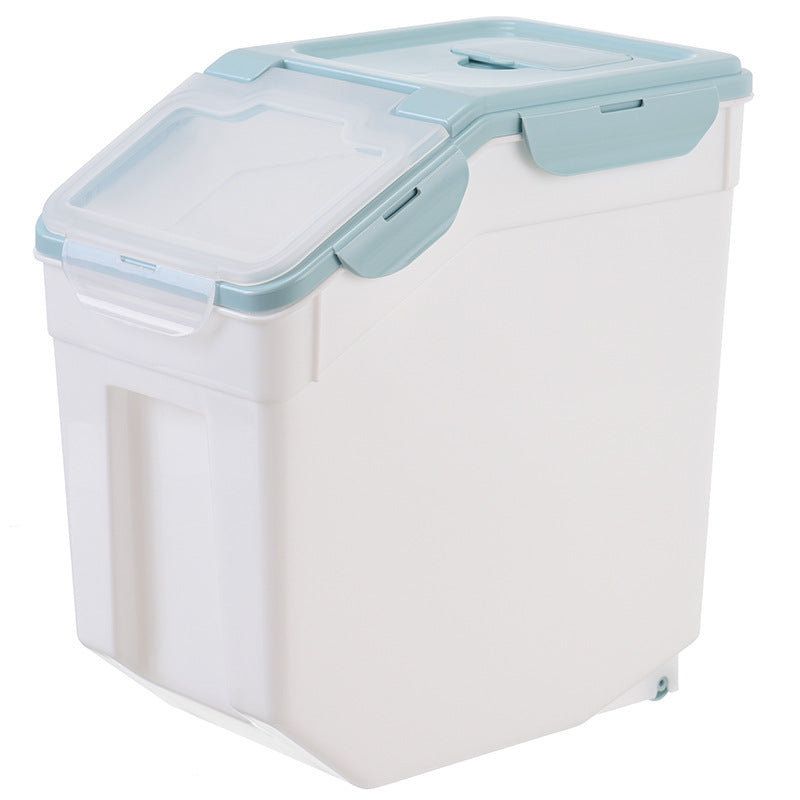 Large Capacity Moistureproof Food Storage Bucket - Airtight Grain Container and Sealed Kitchen Storage Box