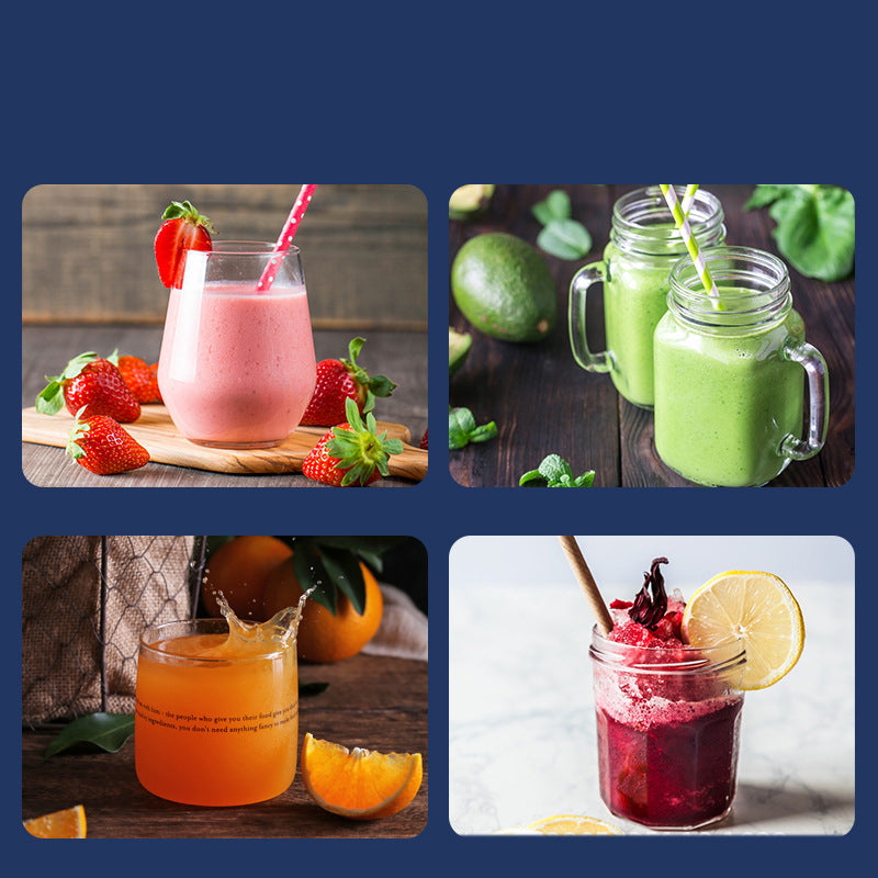 6-Blade Portable Blender – USB Rechargeable Mini Juicer Cup for Smoothies & Ice Crushing