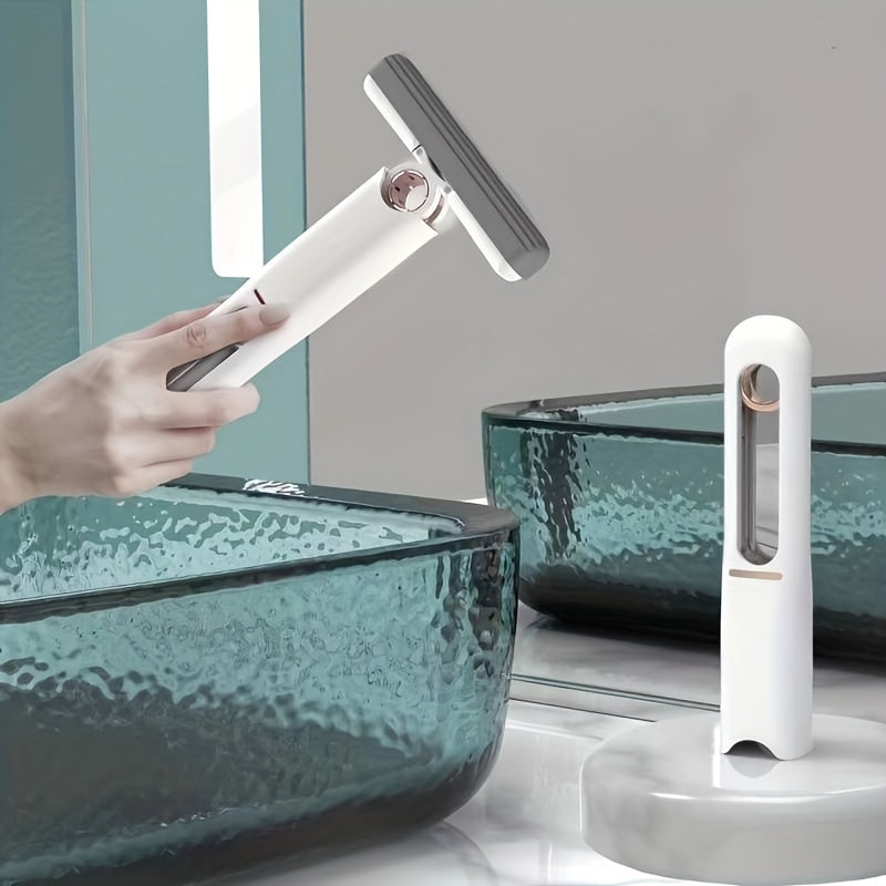 Portable Self-Squeeze Mini Mop - Hand Wash-Free Strong Absorbent Cleaning Mop for Desk, Windows, and Glass