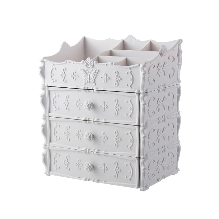 Transparent Makeup Organizer & Cosmetic Storage Box - Large Capacity Jewelry Drawers, Lipstick Holder, and Desktop Beauty Display