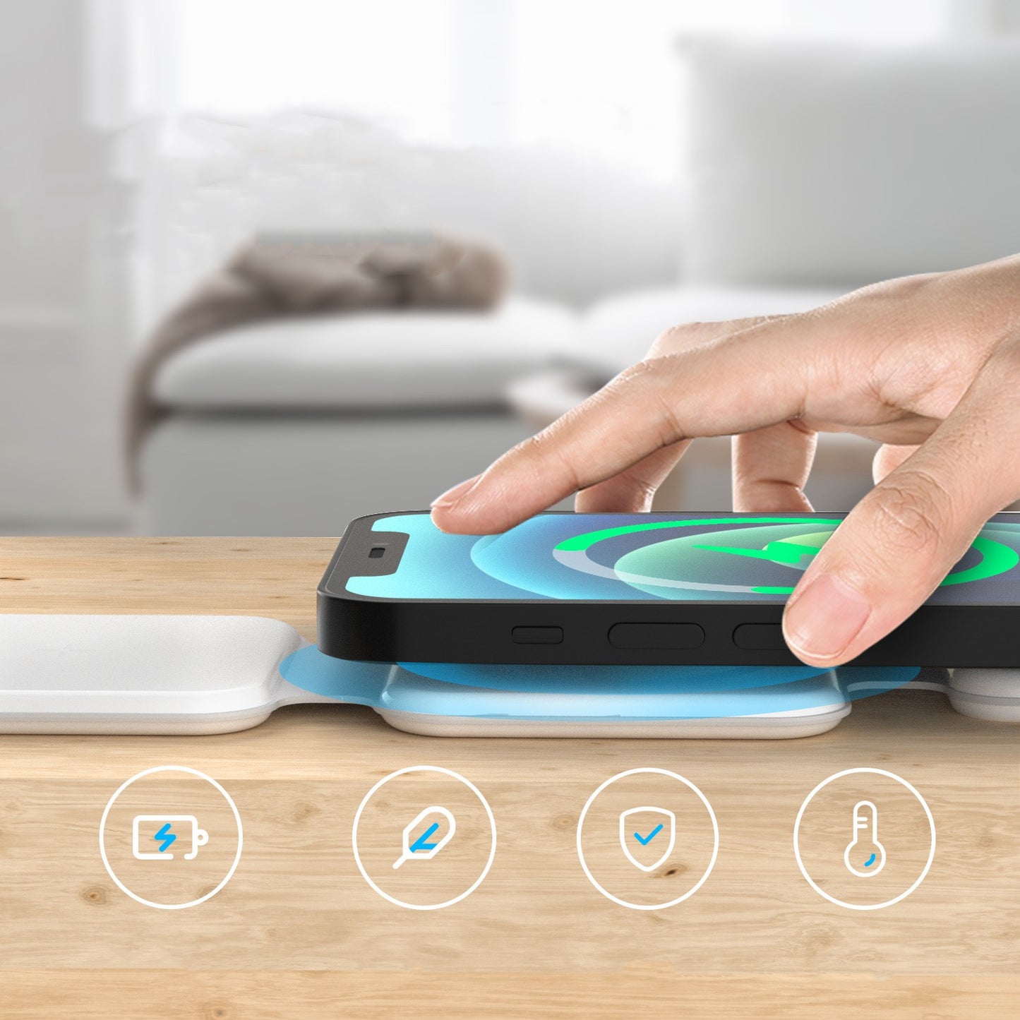 3-in-1 Magnetic Foldable Wireless Charger Charging Station Multi-device Folding Cell Phone Wireless Charger Gadgets