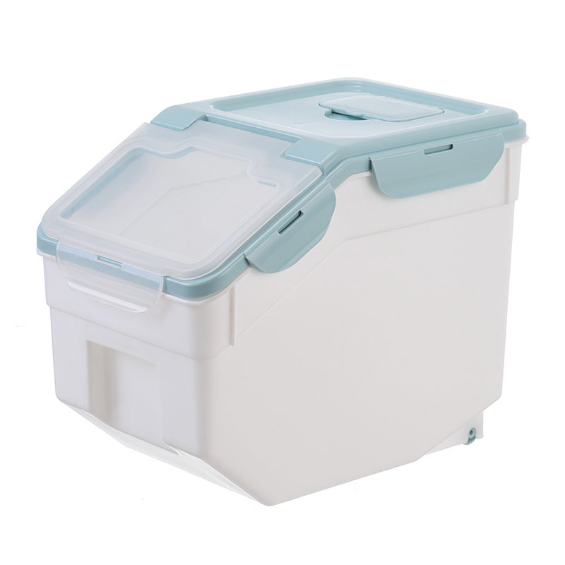 Large Capacity Moistureproof Food Storage Bucket - Airtight Grain Container and Sealed Kitchen Storage Box