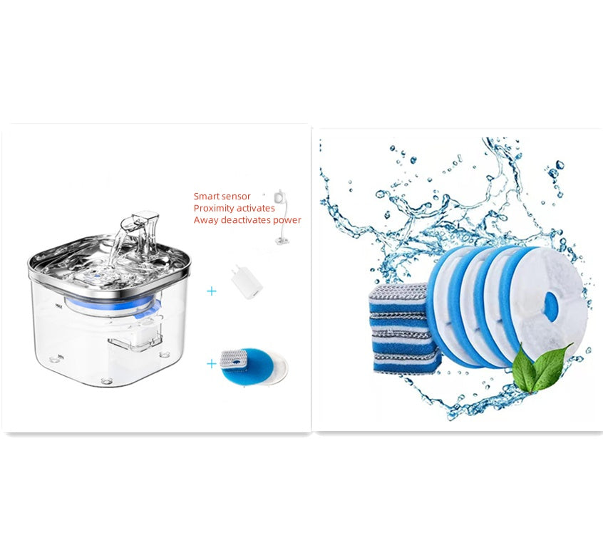Automatic Pet Water Dispenser – Stainless Steel Fountain for Cats & Dogs