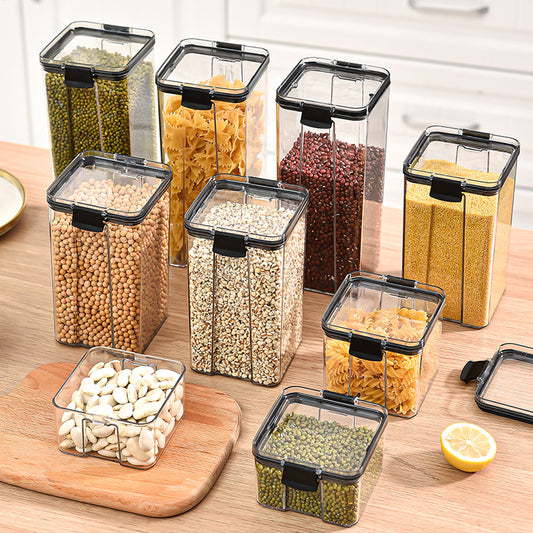 Airtight Food Storage Containers - Leak-Proof Kitchen Pantry Organizer Set for Dry Food, Flour, and Cereal