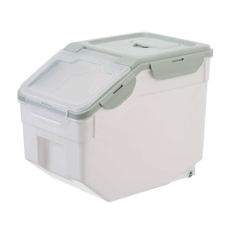 Large Capacity Moistureproof Food Storage Bucket - Airtight Grain Container and Sealed Kitchen Storage Box