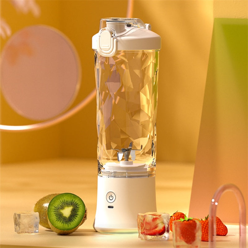 Portable Personal Blender – 6-Blade Mini Juicer for Smoothies & Shakes (USB Rechargeable)