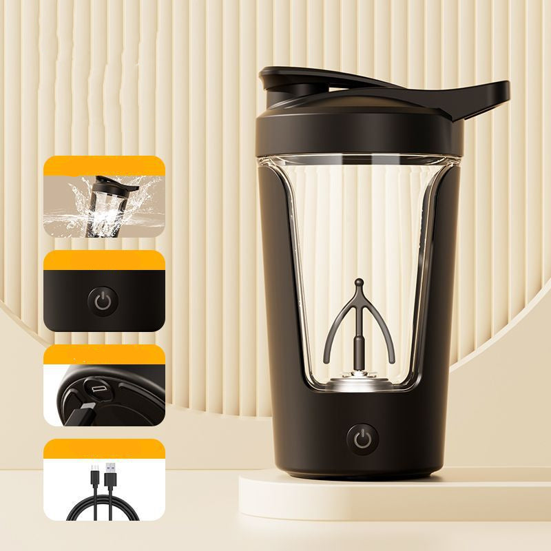 Automatic Electric Protein Shaker Bottle – 400ML Rechargeable Mixer Cup