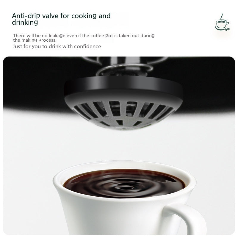 Household Automatic Drip Coffee Maker – Portable Tea Brewer & Multi-Function Coffee Machine