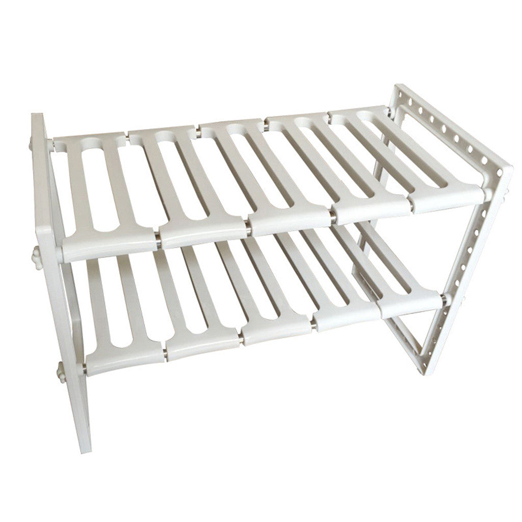 Under Sink 2-Tier Expandable Shelf Organizer for Kitchen Cabinet Space Saving Storage Rack