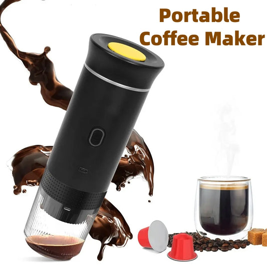 3-in-1 Portable Espresso Coffee Maker – Electric Grinder & Capsule Coffee Machine for Travel & Kitchen Use