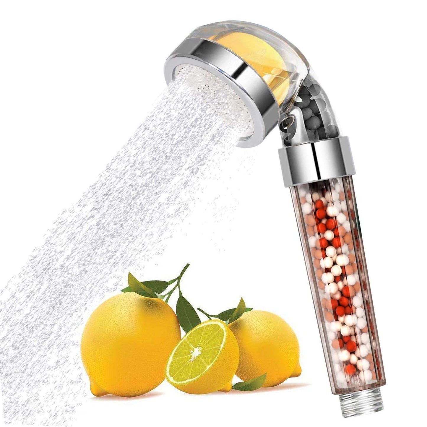 Vitamin C Aromatherapy Shower Head – High Pressure Water Saving Filter with Lemon Fragrance & Anion Filtration