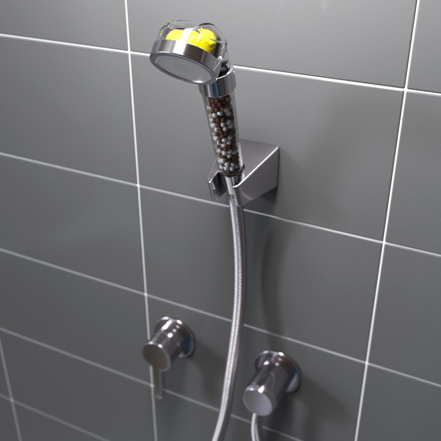Vitamin C Aromatherapy Shower Head – High Pressure Water Saving Filter with Lemon Fragrance & Anion Filtration