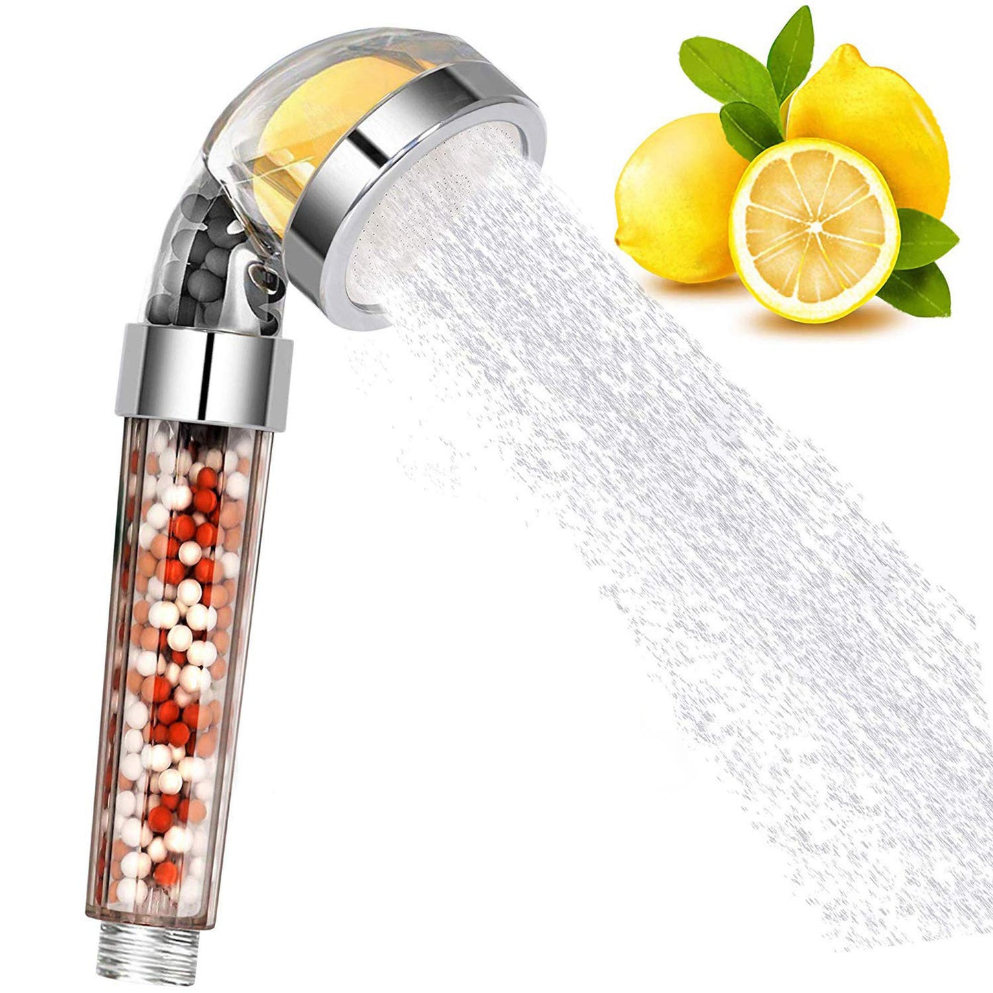 Vitamin C Aromatherapy Shower Head – High Pressure Water Saving Filter with Lemon Fragrance & Anion Filtration