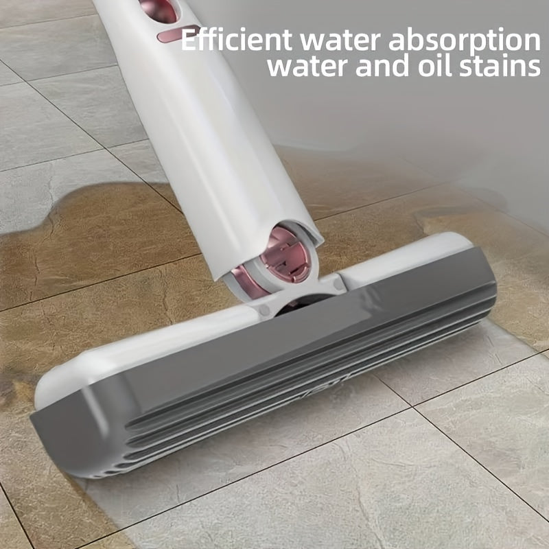 Portable Self-Squeeze Mini Mop - Hand Wash-Free Strong Absorbent Cleaning Mop for Desk, Windows, and Glass