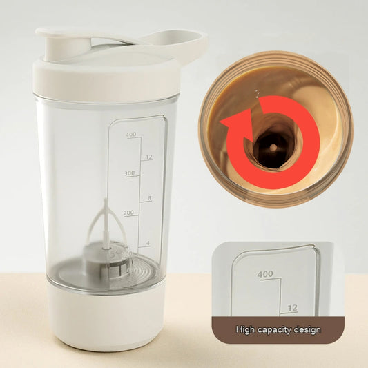 Automatic Electric Protein Shaker Bottle – 400ML Rechargeable Mixer Cup