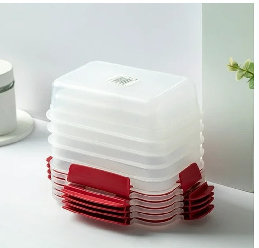 5-Pack Stackable Food Storage Containers - Airtight & Leakproof Set with Snap-Lock Lids for Meal Prep and Pantry