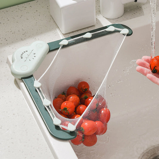 Triangular Sink Drain Rack Garbage Filter Kitchen Corner Storage Basket Anti-Clog Sink Strainer