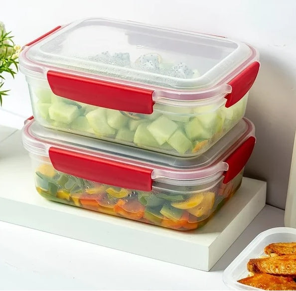 5-Pack Stackable Food Storage Containers - Airtight & Leakproof Set with Snap-Lock Lids for Meal Prep and Pantry