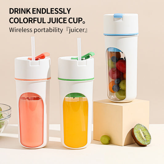 Wireless Electric Citrus Juicer & Portable Blender – USB Rechargeable Orange Squeezer and Ice Crusher Cup for Fresh Juice & Smoothies