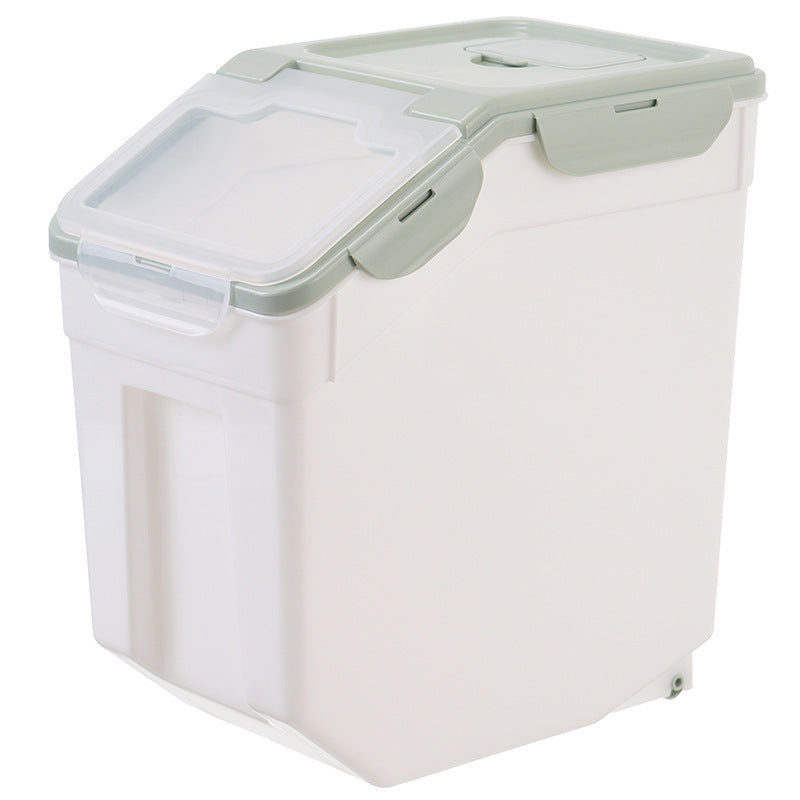 Large Capacity Moistureproof Food Storage Bucket - Airtight Grain Container and Sealed Kitchen Storage Box