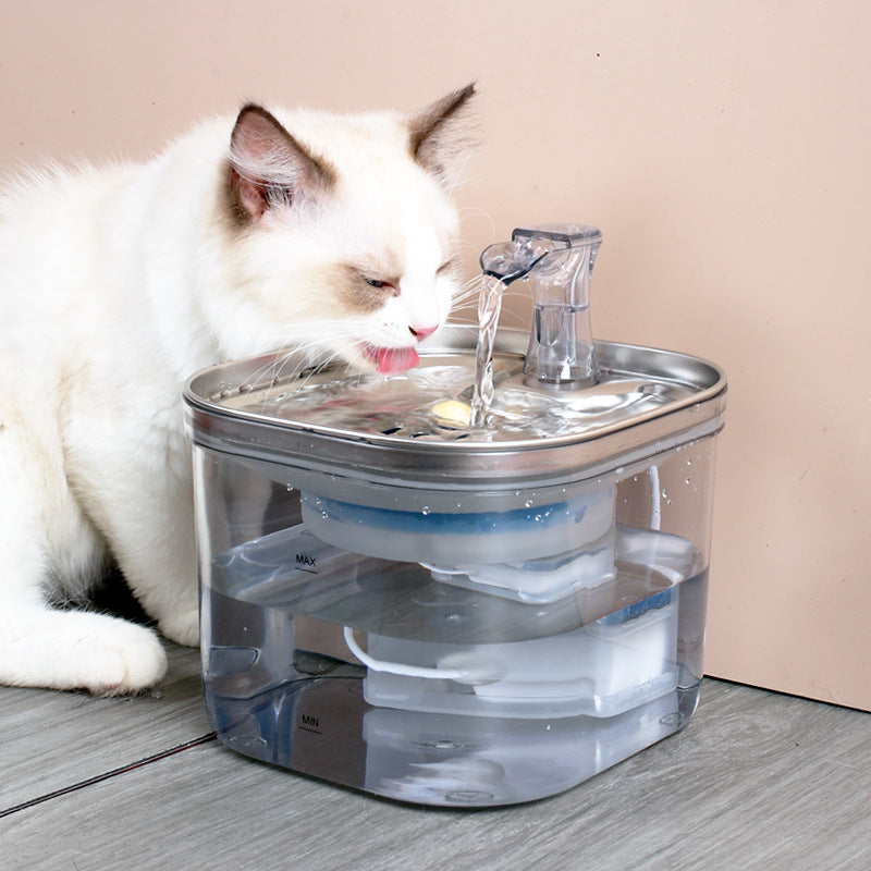 Automatic Pet Water Dispenser – Stainless Steel Fountain for Cats & Dogs