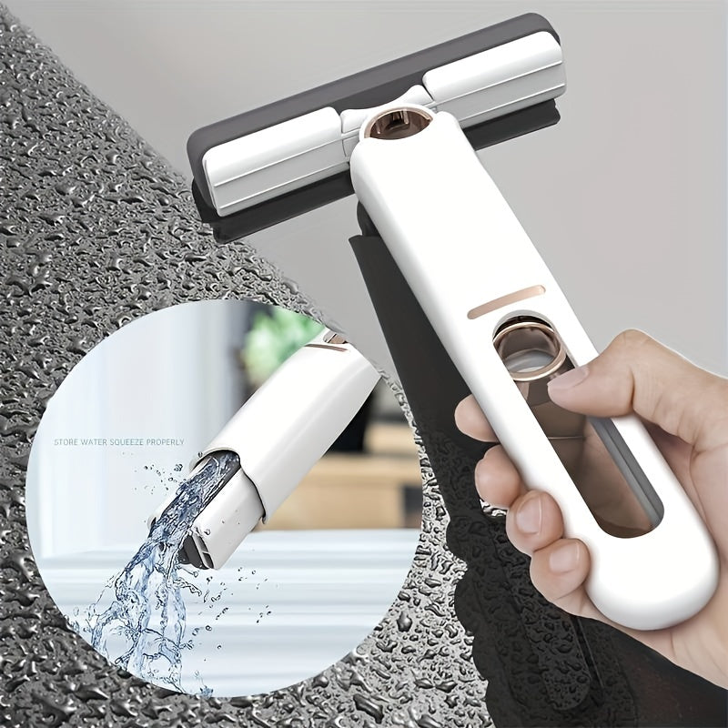 Portable Self-Squeeze Mini Mop - Hand Wash-Free Strong Absorbent Cleaning Mop for Desk, Windows, and Glass
