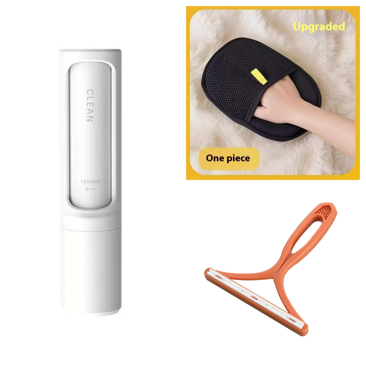 2-in-1 Reusable Pet Hair Remover Brush – Self Cleaning Lint Roller for Cat & Dog Fur