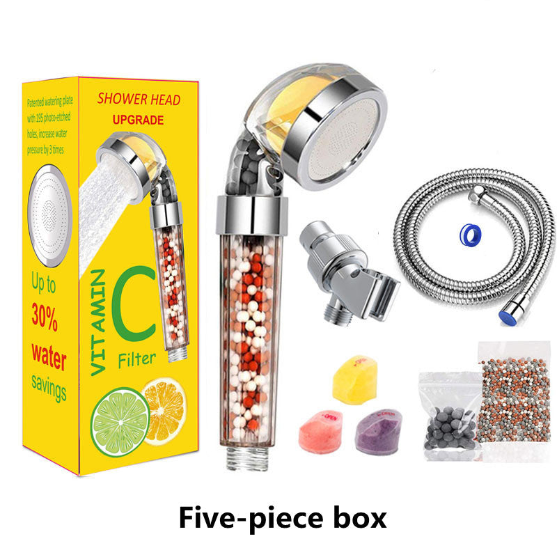 Vitamin C Aromatherapy Shower Head – High Pressure Water Saving Filter with Lemon Fragrance & Anion Filtration