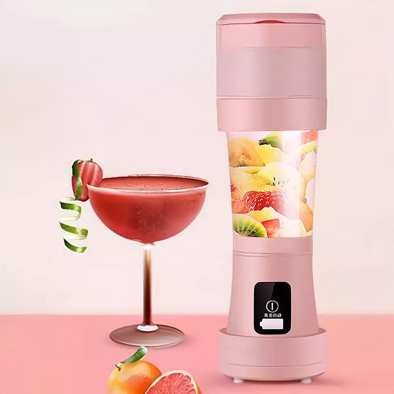 Portable Mini Blender & Smoothie Maker – 450ML USB Rechargeable Personal Juicer Cup with 6 Blades for Shakes, Travel & Gym