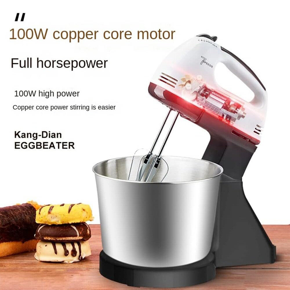 7-Speed Electric Stand Mixer – Multi-Function Cake Mixer with Bowl, Beater & Dough Hook