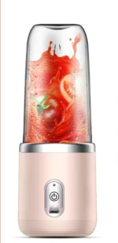 6-Blade Portable Blender – USB Rechargeable Mini Juicer Cup for Smoothies & Ice Crushing