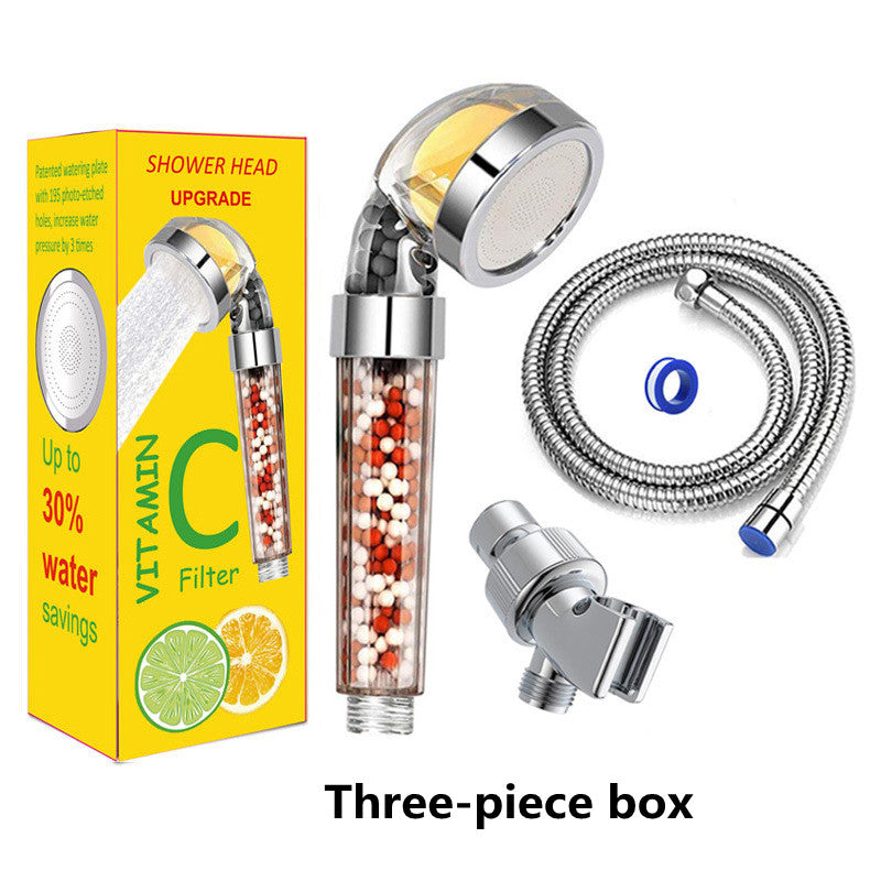 Vitamin C Aromatherapy Shower Head – High Pressure Water Saving Filter with Lemon Fragrance & Anion Filtration