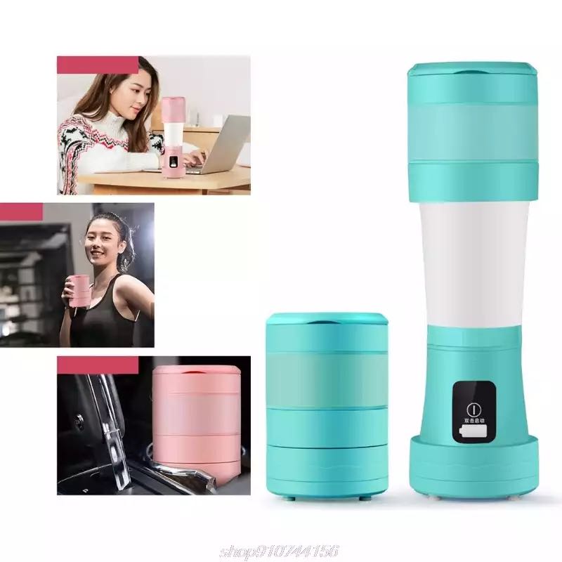 Portable Mini Blender & Smoothie Maker – 450ML USB Rechargeable Personal Juicer Cup with 6 Blades for Shakes, Travel & Gym
